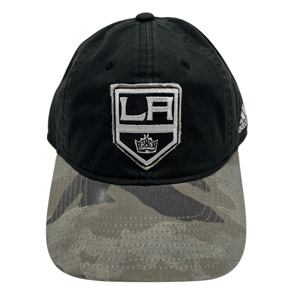 Adidas LA Kings NHL Slouch Adjustable Hat Black Camouflage Camo OSFA‎ NEW